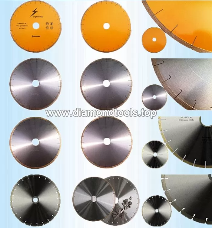 Diamond saw blade for cutting marbles